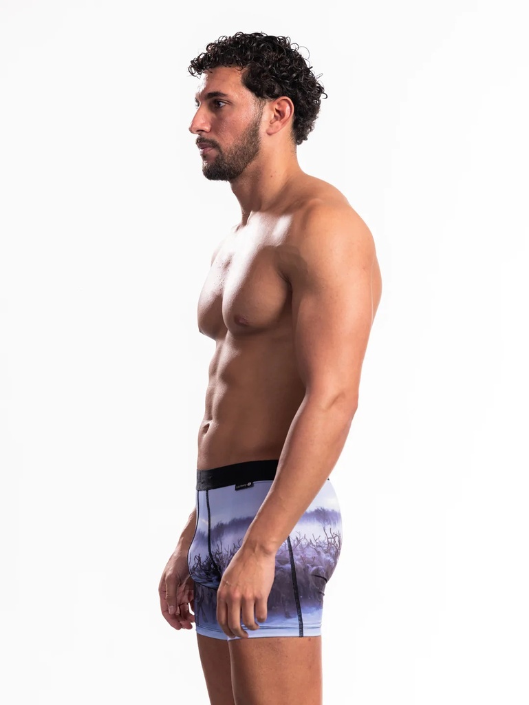 Boxer homme fantaisie en polyester avec maintien intérieur LOIC HENRY "Indentity" KBI059X - Husky Multicolore