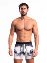 Boxer homme fantaisie en polyester avec maintien intérieur LOIC HENRY "Indentity" KBI059X - Husky Multicolore