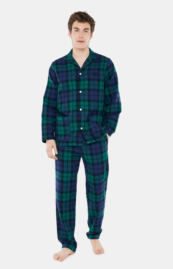 Pyjama long homme polaire ARTHUR "Bill" PLC - Vert BILLH22