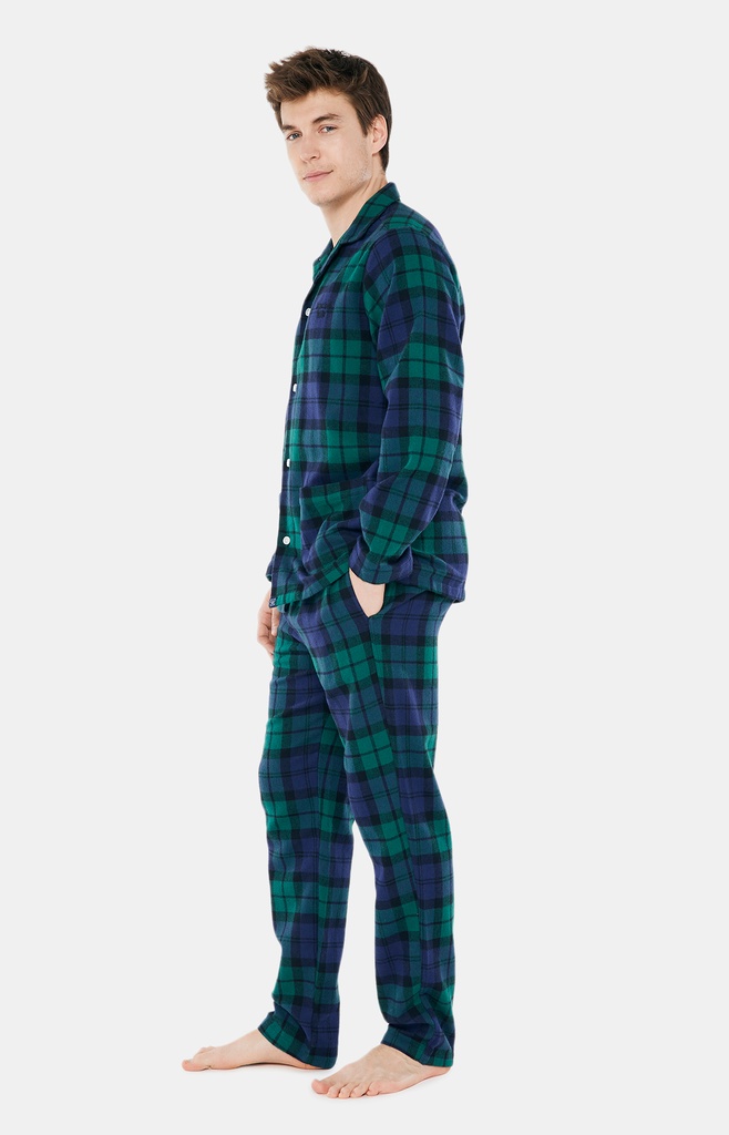 Pyjama long homme polaire ARTHUR "Bill" PLC - Vert BILLH22