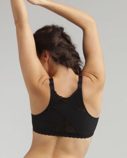 Soutien-gorge sans armatures ouverture devant PLAYTEX "Ideal posture" P08GB - Noir 001