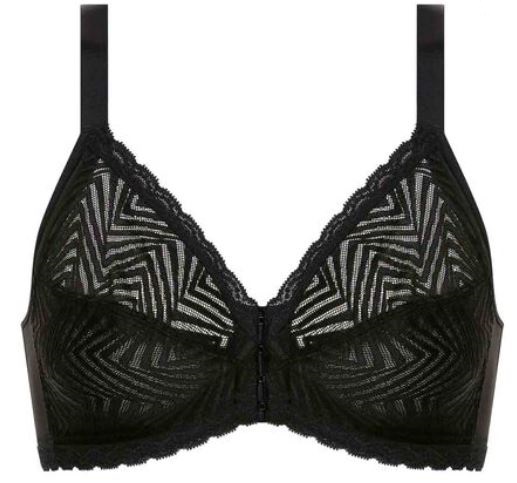 Soutien-gorge sans armatures ouverture devant PLAYTEX "Ideal posture" P08GB - Noir 001