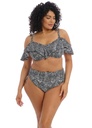 Haut de bikini avec volant ELOMI "Pebble Cove - Noir motif BLK