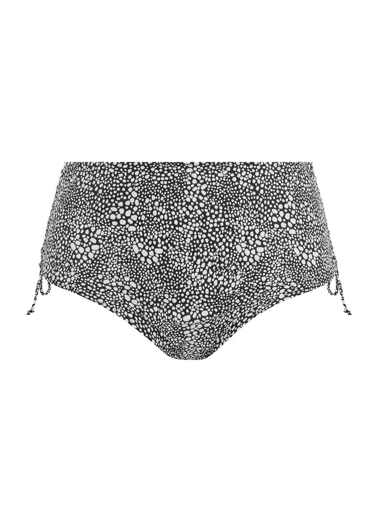 Slip de bikini taille haute ELOMI "Pebble Cove" ES801173 - Noir motif BLK