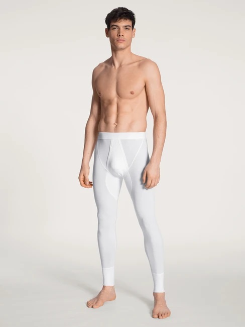 Long caleçon homme 100% coton CALIDA "Cotton 1:1" 26912 - Blanc 001