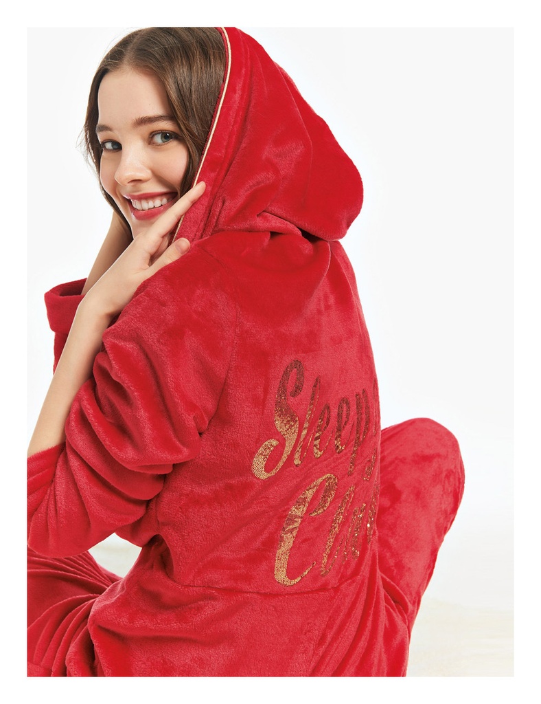 Pyjama combinaison dame VERDISSIMA CB10 - Rouge 00005