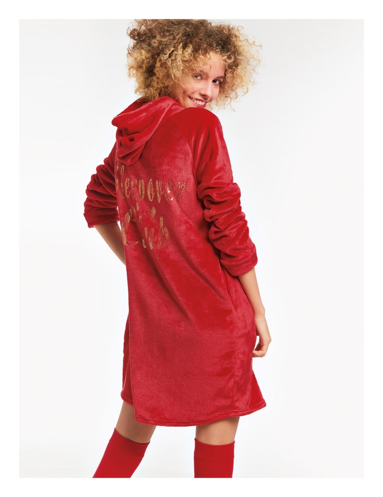 Robe de chambre zippée VERDISSIMA CB72 - Rouge 00005