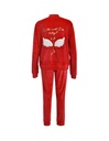 Pyjama long dame avec fermeture éclair VERDISSIMA LI11 - Rouge 00005