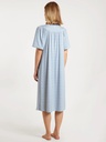 Chemise de nuit dame courte manche 110cm en 100% coton lourd CALIDA "Soft Cotton" 34000 - Azurit Blue 474