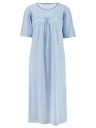 Chemise de nuit dame courte manche 110cm en 100% coton lourd CALIDA "Soft Cotton" 34000 - Azurit Blue 474
