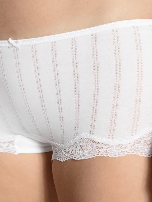 Shorty 95% coton CALIDA "Etude Toujours" 24092 - Blanc 001