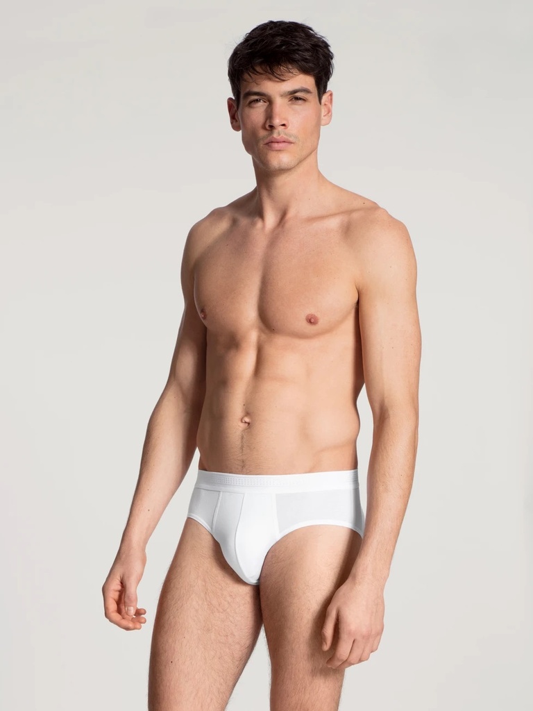 Slip homme fantaisie tencel & coton CALIDA "Focus" 22265 - Blanc 001