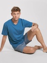 Pyjama short homme 100% coton CALIDA "Relax Streamline" 43286 - Indian Blue 425