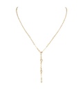 Collier doré avec 3 petites perles LISE CHARMEL "Déesse en Glam" AIH0115 - Or glamour 18051
