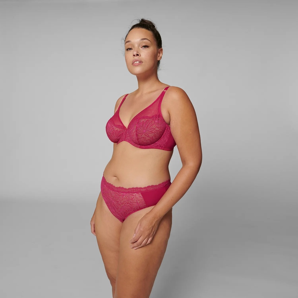 Soutien-gorge décolleté plongeant SIMONE PERELE "Exotica" 1B3319 - Framboise 364