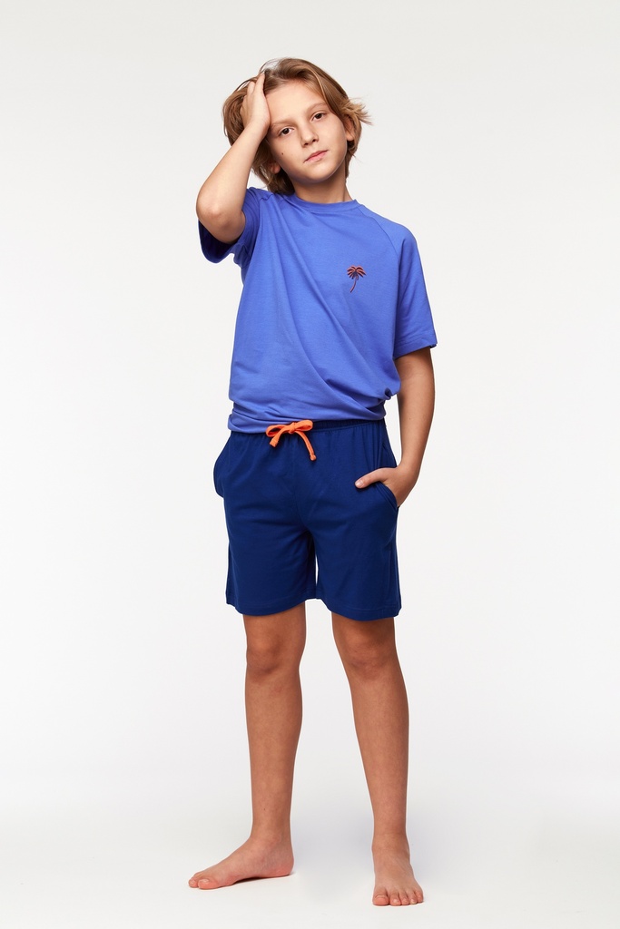 Pyjama short enfant WOODY "Toucan" 231-2-QTS-Z - Bleu 829