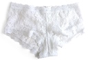 Shorty dentelle stretch HANKY PANKY "Boyshort" 4812P - Blanc