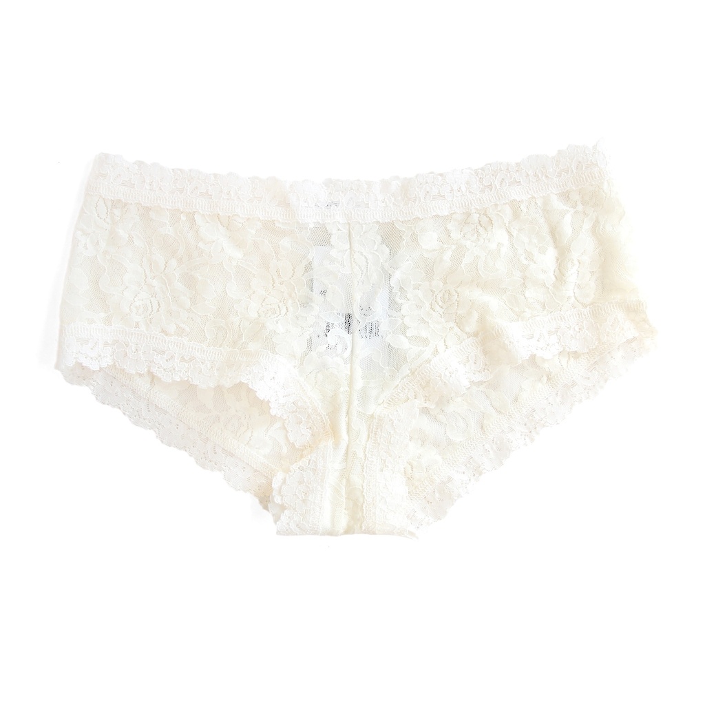 Shorty dentelle stretch HANKY PANKY "Boyshort" 4812P - Ivory