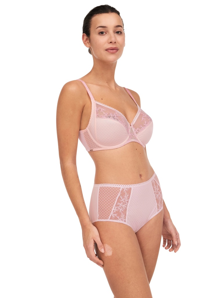 Culotte taille haute CHANTELLE "Instants" C13A80 - Rose Dragée Lurex 0N4