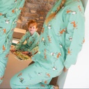 Pyjama boutonné enfant en pilou JUSQU'AU LEVER DU JOUR - Corbeau/Renard