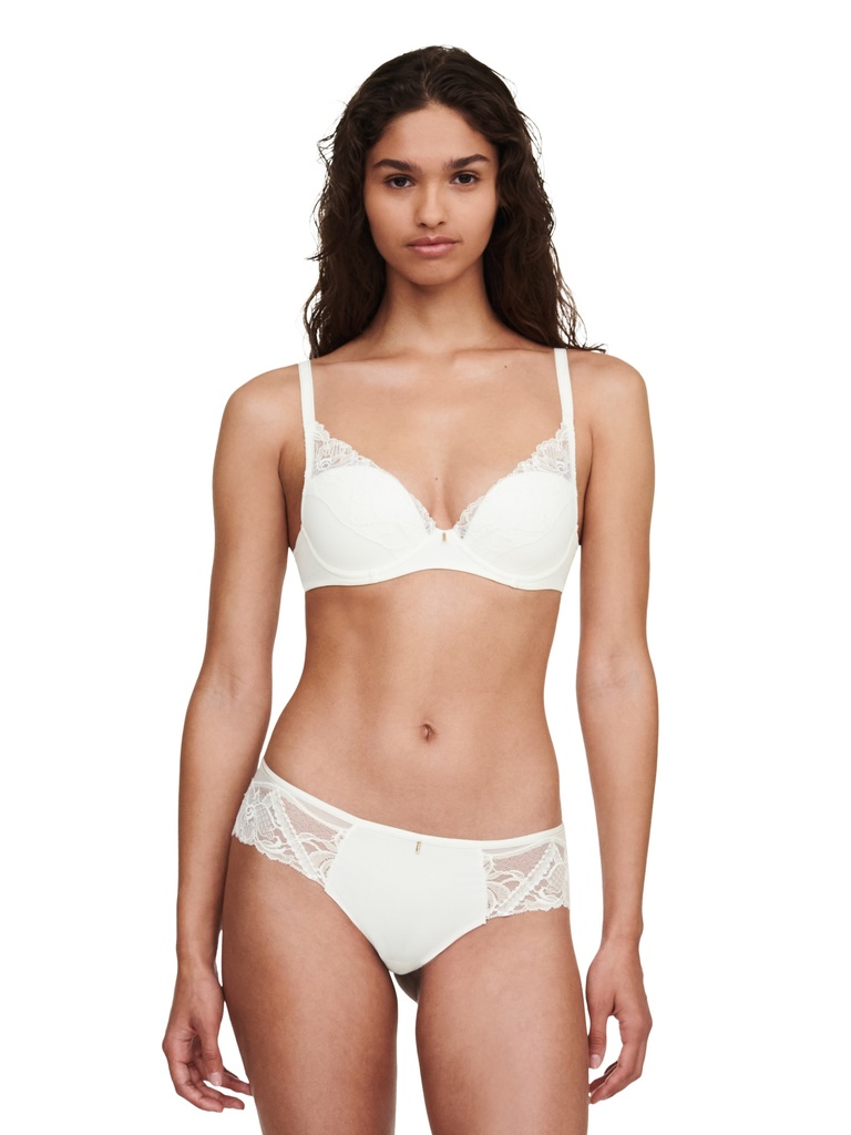 Soutien-gorge à coque plongeant CHANTELLE "Orangerie Dream" C17Q20 - Milk 0LW