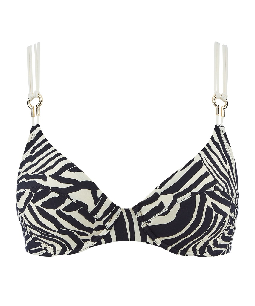 Bikini Balconnet Slip Taille Haute AUBADE "Savannah Mood" LV15 + LV24 - Zebra ZEBA