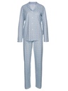 Pyjama dame boutonné 100% coton CALIDA "Spring Nights" 40496 - Azurit Blue 474