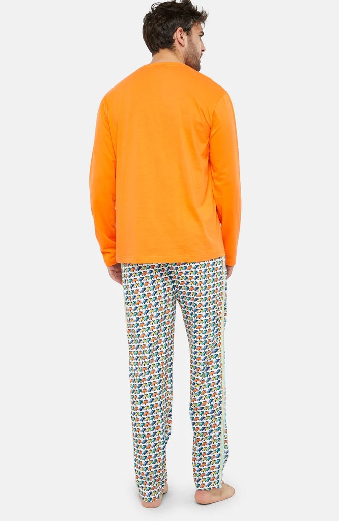 Pyjama Long 100% coton bio ARTHUR "2 Chevaux" ULY - Multicolore 2CVE23