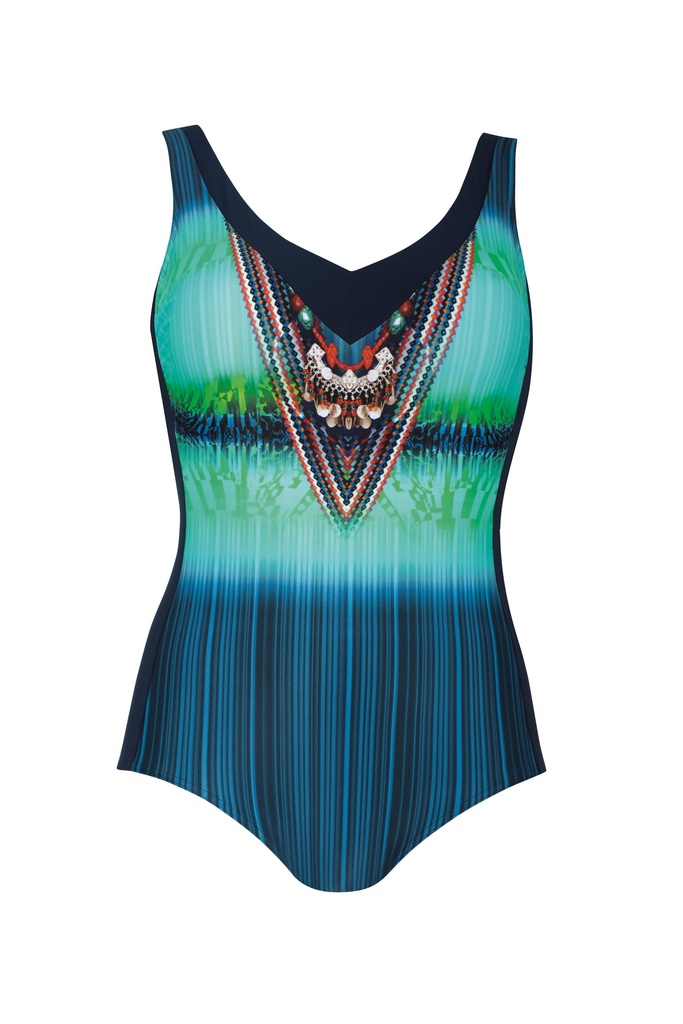 Maillot une pièce gainant au niveau du ventre SUNFLAIR 22103 - Turquoise 23