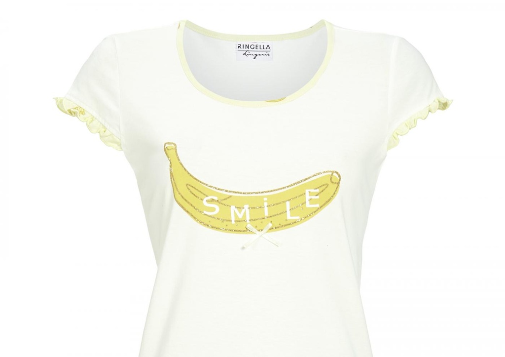 Chemise de nuit dame 90cm 100% coton RINGELLA "Fruits Savoureux" 3261021 - Crème 134