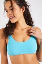 Bikini brassière & slip échancré BANANA MOON "Scrunchy" Justin & Naida - Turquoise JAA14