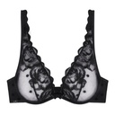 Soutien-gorge Foulard Plongeant avec armatures LOU "Larmes de Rose" 1A346 - Noir 030