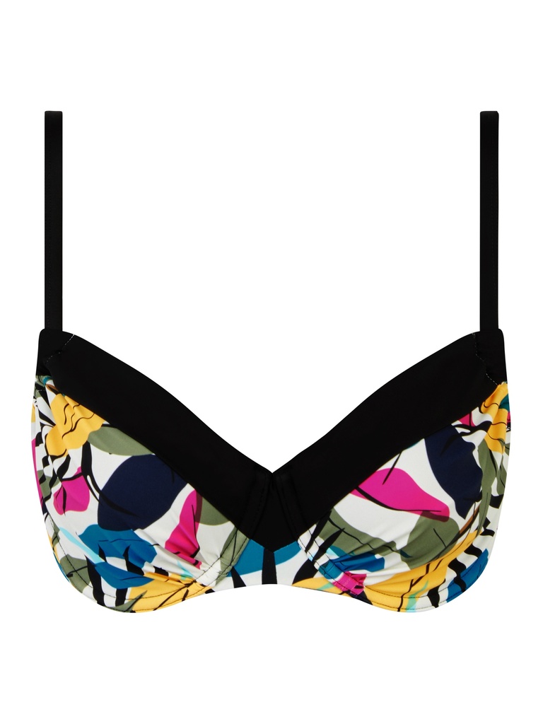 Bikini Taille Haute FEMILET "Honduras" FS1110 & FS1140 - Feuilles Multicolores 0LP