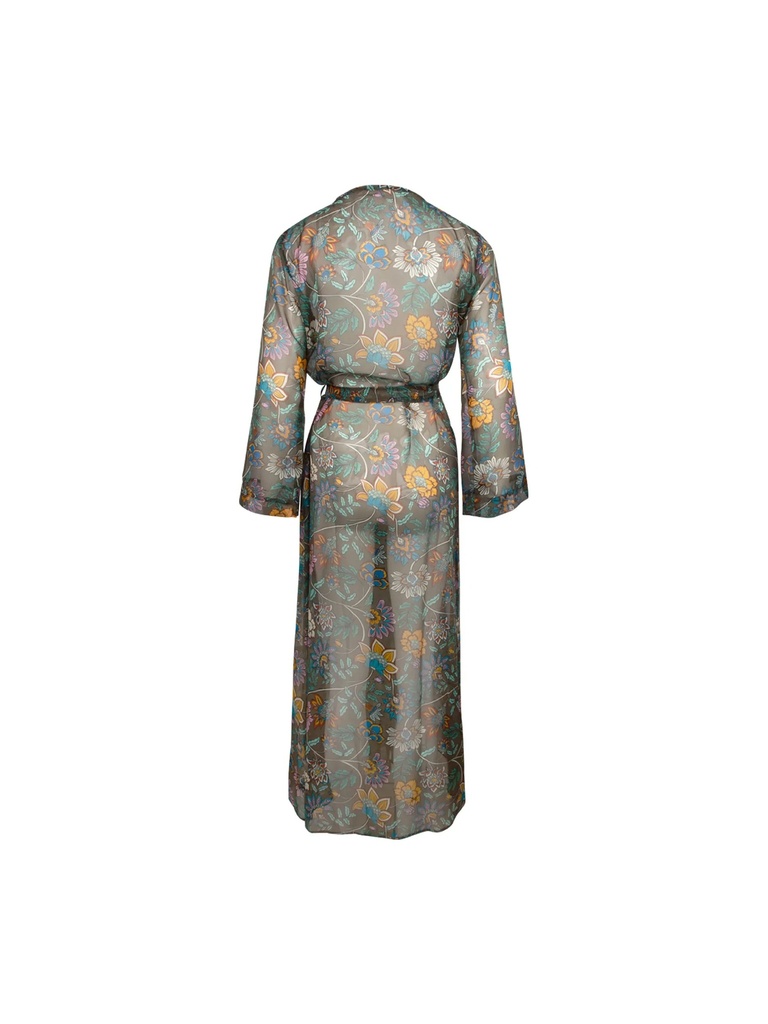 Kimono long ouvert LISE CHARMEL "Fleur Persane" ASB2967 - Bronze Persane 1452