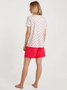 Pyjama short dame 100% coton CALIDA "Fruity Dreams" 43253 - Red Glow 136