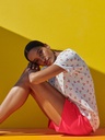 Pyjama short dame 100% coton CALIDA "Fruity Dreams" 43253 - Red Glow 136
