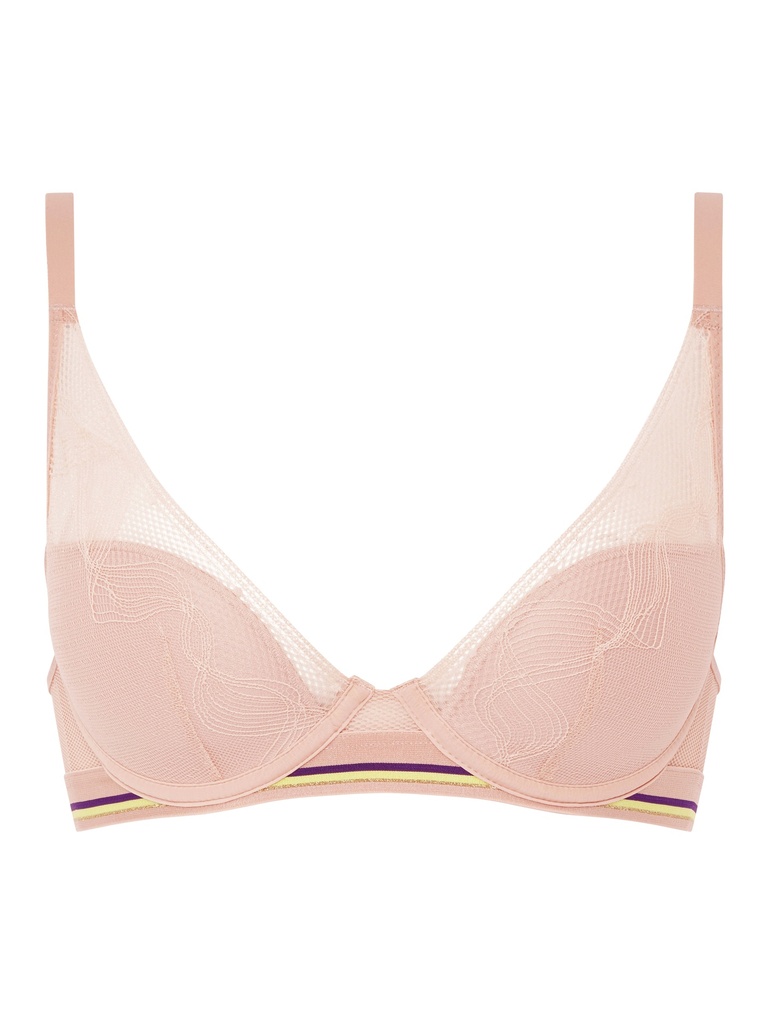 Soutien-gorge plongeant avec coques PASSIONATA "Paola" P41L90 - Soft Pink ORG