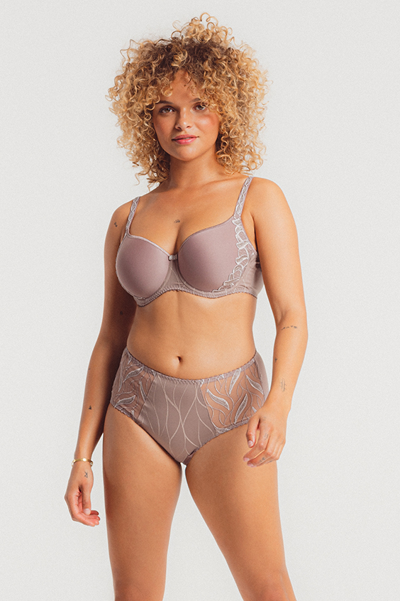 Culotte taille haute LOUISA BRACQ "Julia" 477-50 - Taupe TPE