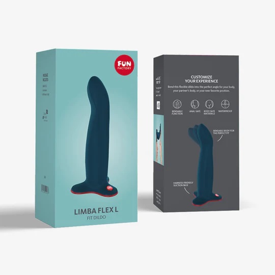 Godemichet flexible stimulation Point G et Prostate FUN FACTORY "Limba Flex L" - Deep sea blue