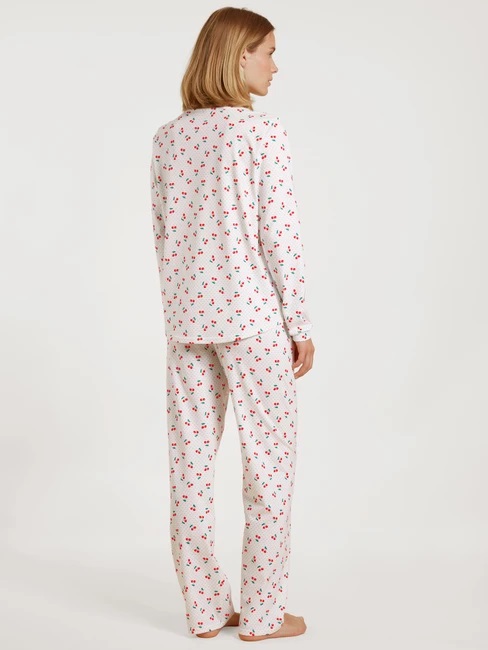 Pyjama long dame 100% coton CALIDA "Fruity Dreams" 43953 - Red Glow 136