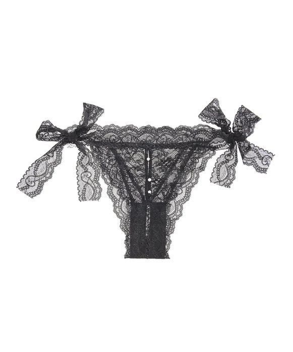 Ensemble Perles lingerie sexy AUBADE "Boite à Désir" P080E - Noir