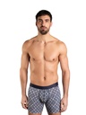 Boxer homme coton avec maintien intérieur LOIC HENRY "Every-D" KBD010M - Marine Imprimé Losanges