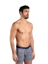 Boxer homme coton avec maintien intérieur LOIC HENRY "Every-D" KBD010M - Marine Imprimé Losanges