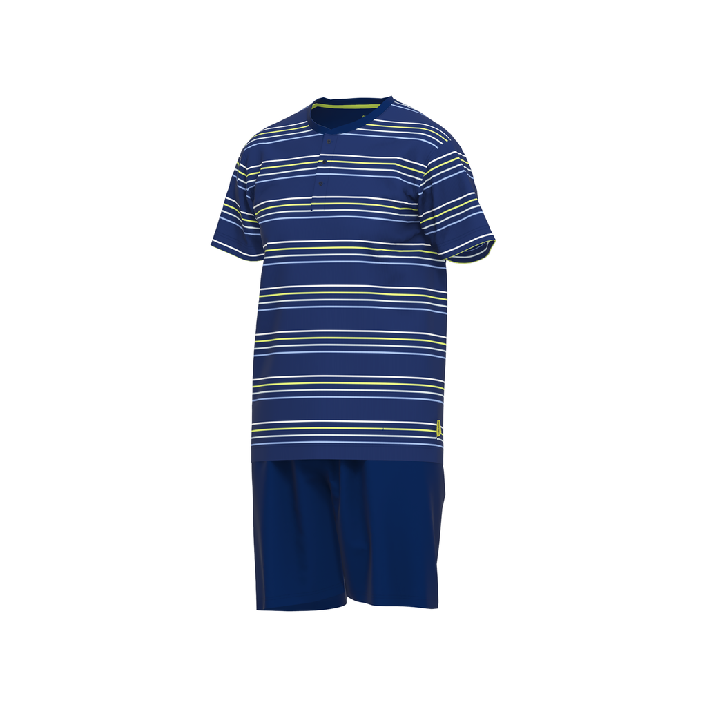 Pyjama short CECEBA 31178 - Bleu avec lignes 632