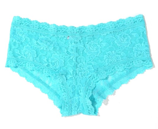 Shorty dentelle stretch HANKY PANKY "Boyshort" 4812P - Aquatic blue AQTB