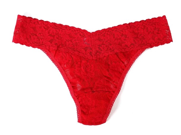 String dentelle stretch HANKY PANKY "Original Rise Thong" 4811P - Rouge RED