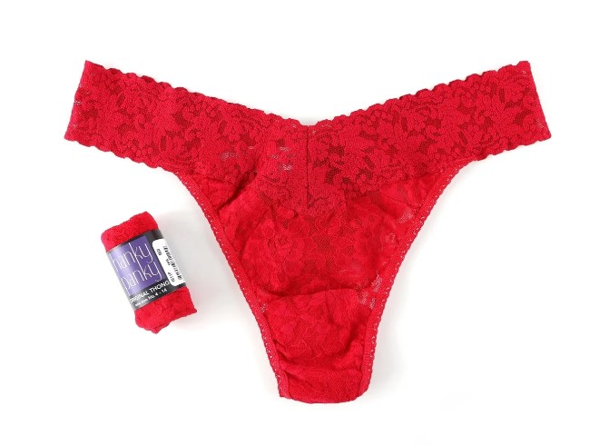 String dentelle stretch HANKY PANKY "Original Rise Thong" 4811P - Rouge RED