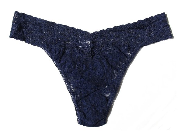 String dentelle stretch HANKY PANKY "Original Rise Thong" 4811P - Navy