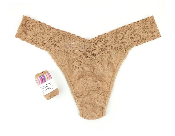 String dentelle stretch HANKY PANKY "Original Rise Thong" 4811P - Sun tan SUNT