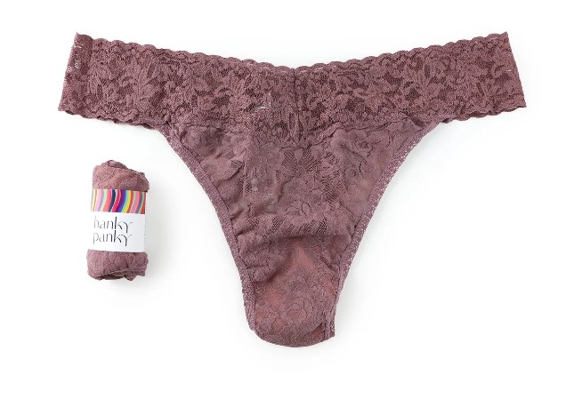 String dentelle stretch HANKY PANKY "Original Rise Thong" 4811P - Artichoke ARHP